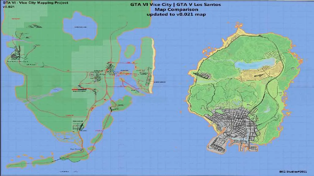 GTA 6 Trailer Countdown ⏳ on X: GTA 6 map concept based on Vice City which  is rumored to be 2x the size of GTA 5's map.  / X