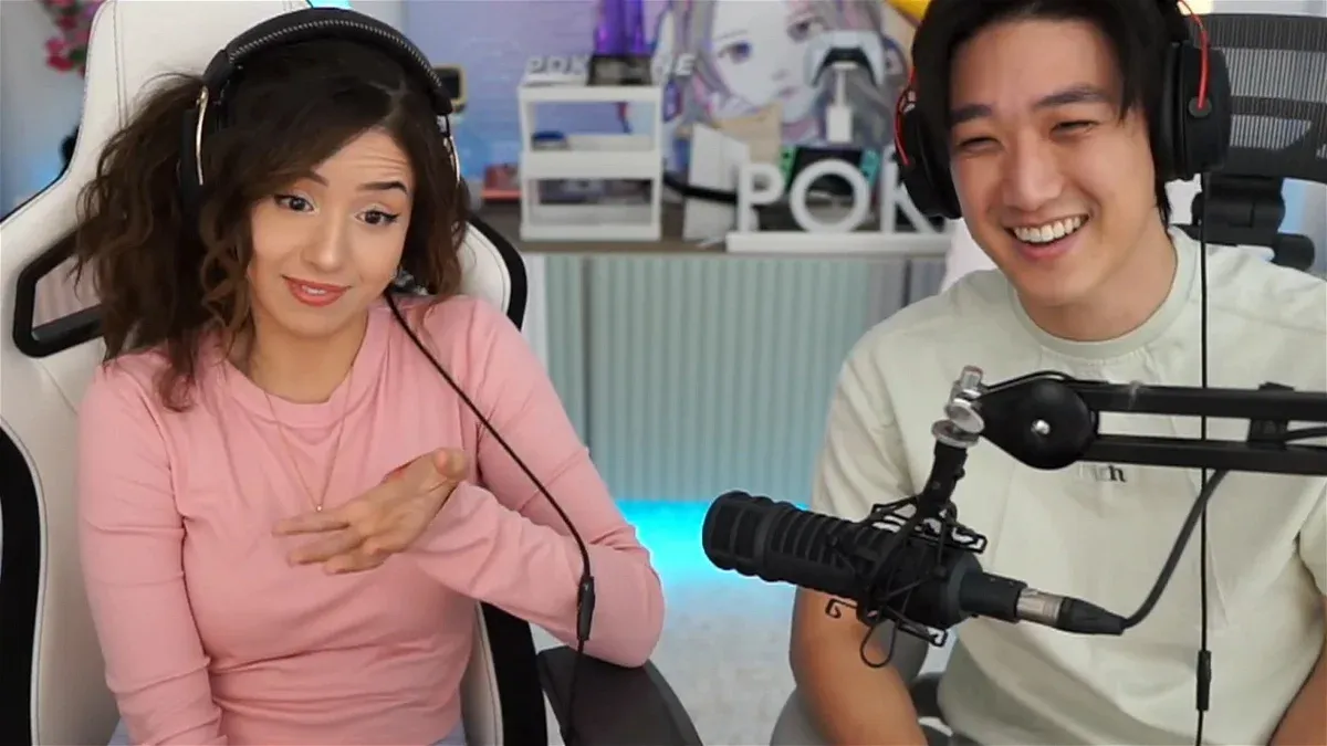 this is a cover image where kevin and pokimane are in a frame